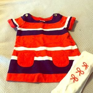 Baby Girl Dress & Bow Tights